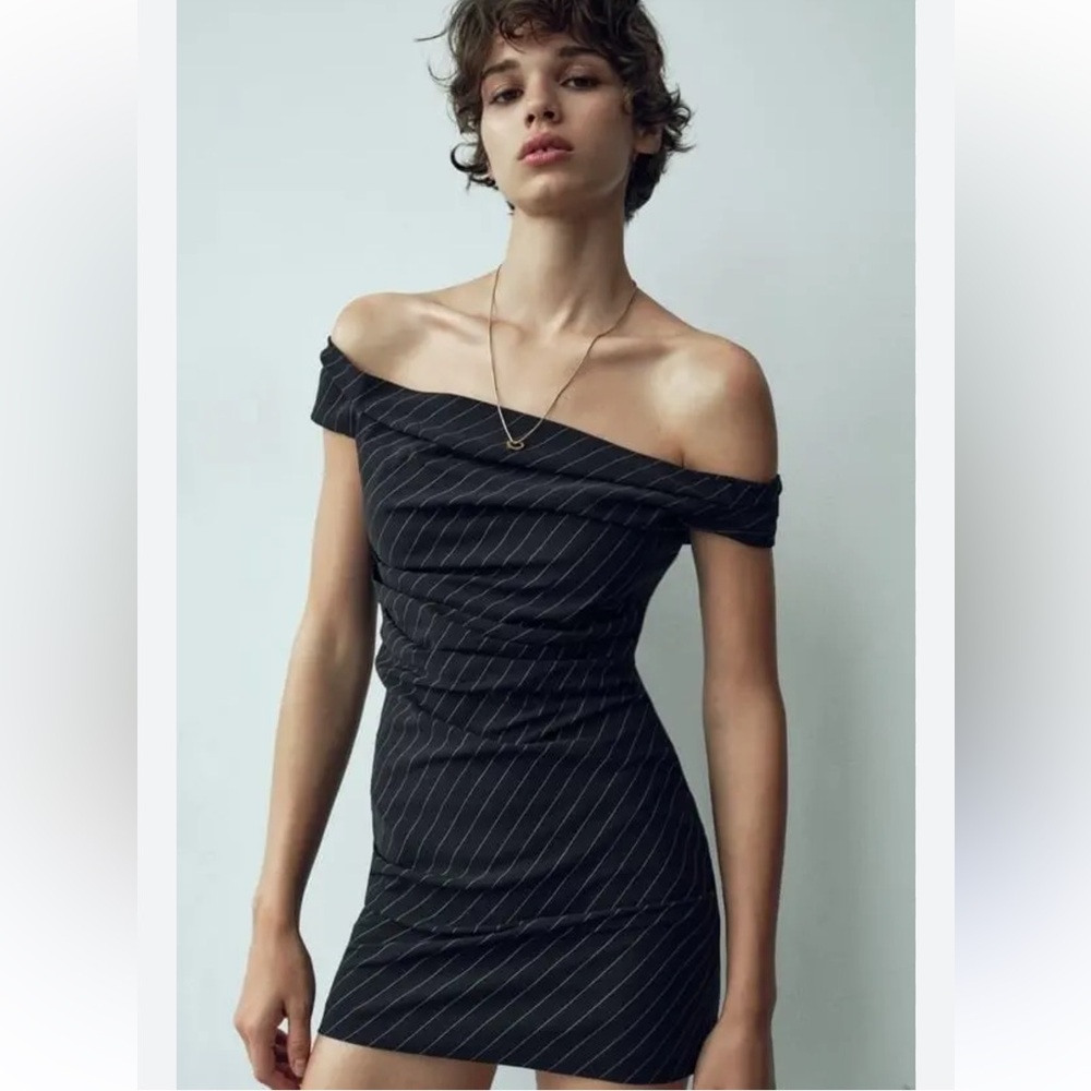 ZARA PINSTRIPE MINI DRESS